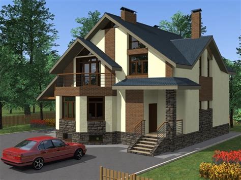 Проект двухэтажного дома из сибита - 80 фото