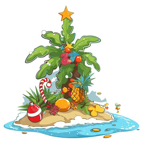 Tropical Christmas Clip Art