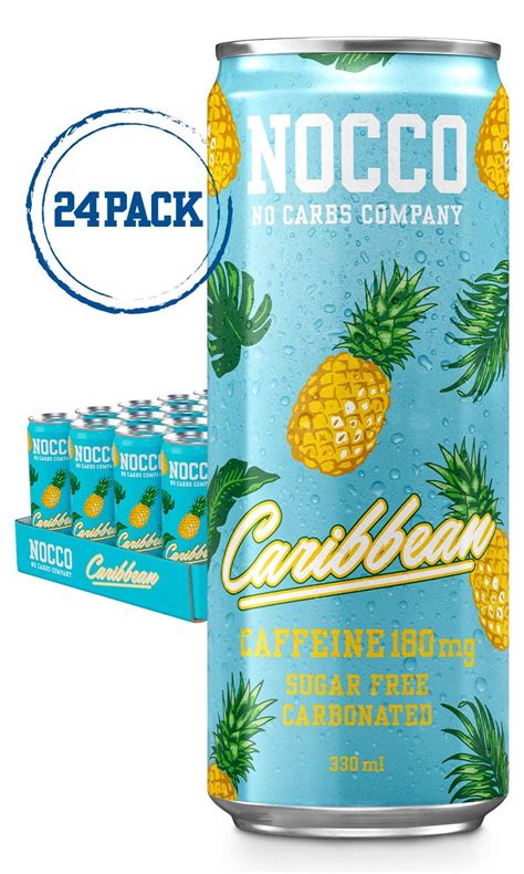 Buy NOCCO BCAA Caribbean 24 x 330ml Zero Sugar Functional Energy Drink ...
