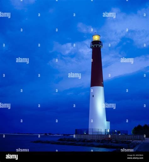 USA, New Jersey, Long Beach Island, Barnegat lighthouse (1857/58 ...