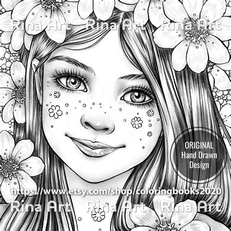 Buy Flower Rain Coloring Page Printable Adult Colouring Pages Online in ...
