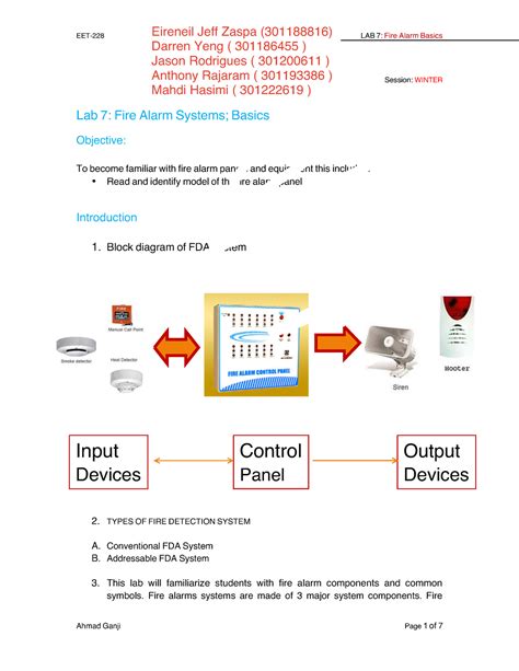 EET-228 Lab 7 Fire Alarm Answers - Session: WINTER Lab 7: Fire Alarm ...