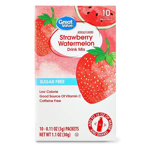 Brandclub - Great Value Sugar-Free Strawberry Watermelon Powdered Drink ...