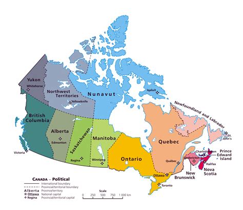 Large administrative map of Canada with major cities | Canada | North America | Mapsland | Maps ...