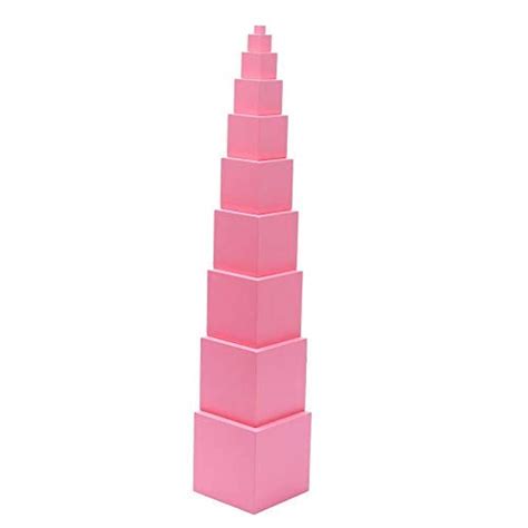 Montessori Material Sensorial Pink Tower Educational Wooden Toys for ...