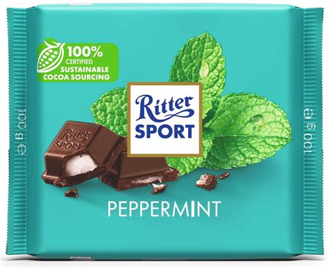Ritter Sport Bar, Peppermint Chocolate - 100 Grams : Amazon.in: Grocery ...