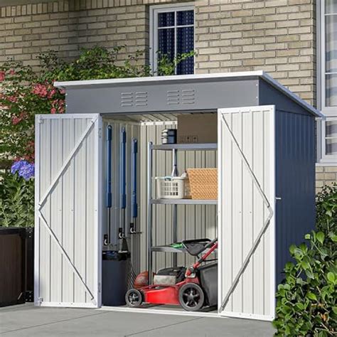 Fussbric 6 x 4 FT Shed Outdoor Storage Shed,Garden Shed Metal India | Ubuy