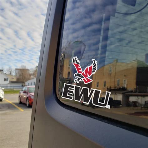 Buy Eastern Washington University Car Decal EWU Eagles Sticker Primary ...