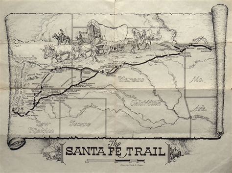 (West - Santa Fe trail ) The Santa Fe Trail – The Old Map Gallery