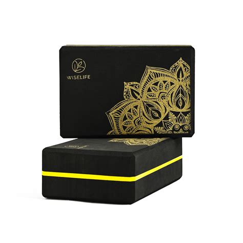 WiseLife Printed Yoga Blocks | Yoga Brick (Pack of 2, Extra Large Size ...