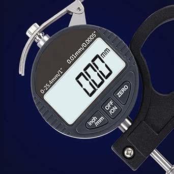 Electronic Digital Dial Micrometer Thickness Gauge 0-1 In/25.4 mm Inch ...
