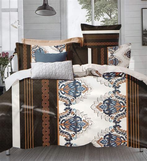 MNPJ Creations Mantra Queen Size Double Bedsheet with 2 Pillow Cover (3 ...