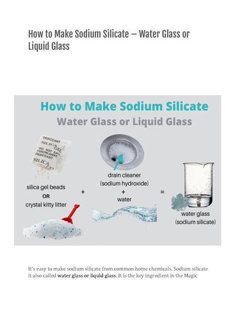 SOLUTION: How To Nake Sodium Silicate__Water Glass or Liquid Glass ...