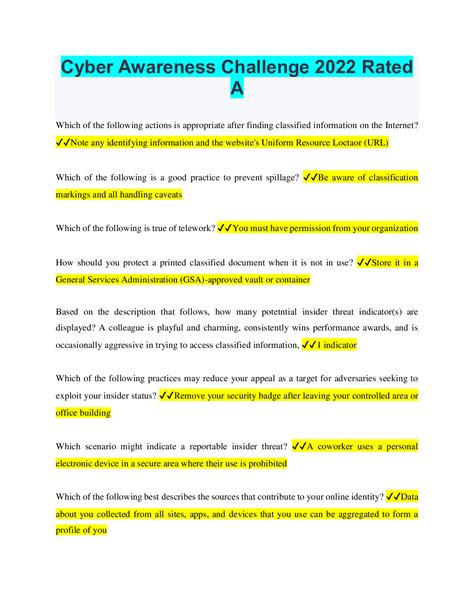 Fy24 Cyber Awareness Challenge Answersindexwhat Animalami Buzzfeed - Surveys Hyatt