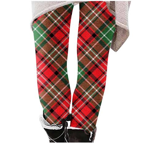 DeHolifer Women Christmas Leggings Plus Size High Waist Workout Pants ...