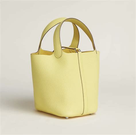 Saudi Arabia Hermès Picotin Lock 18 bag Limoncello Clemence-Hermès Birkin kelly Constance Lindy Bag