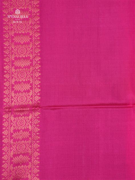 Ocean Blue Borderless Kanjivaram Soft Silk Saree – Snehalayaa Silks