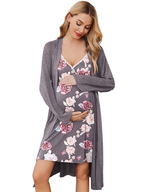 Premium Soft Nursing Gown and Robe Set – Ekouaer