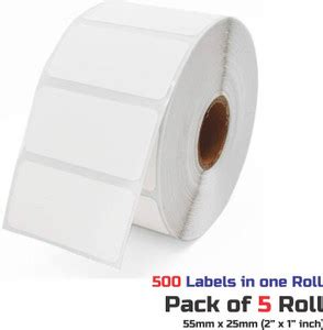 sestore.in 2x1 inch (55x25mm) Direct Thermal Sticker Label- Thermal ...