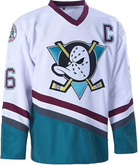 Charlie Conway #96 Mighty Ducks Movie Ice Hockey Jersey Green/White ...