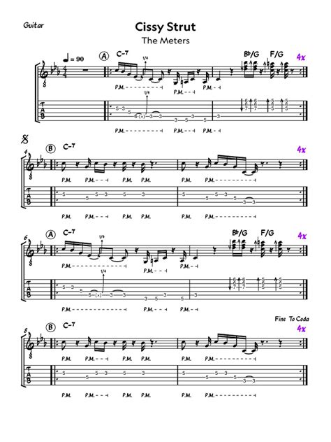 Cissy Strut Bass Tutorial 的图像结果