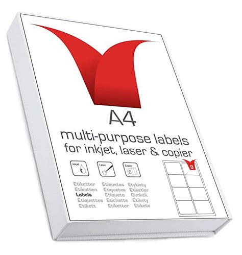 Multi Purpose A4 White Self Adhesive Labels Die Cut 99 | Desertcart INDIA