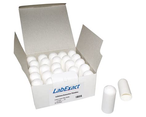 Lab Exact 33X80MM Extraction Thimbles, Cellulose, 33 mm ID x 80 mm H ...