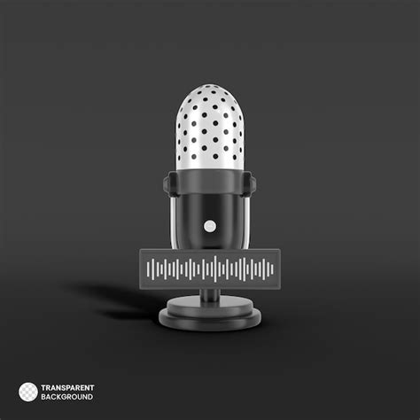Podcast microphone icon isolated 3d render illustration | Free PSD