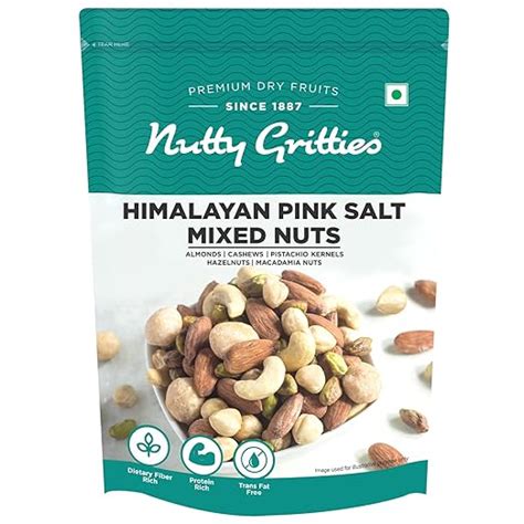 Nutty Gritties Salted Roasted Mixed Nuts 200g- Roasted in Himalayan ...