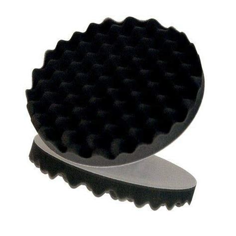 ISC Wave Sponge Pad Black Foam Pad Hook & Loop for Polishing,Wax Etc ...