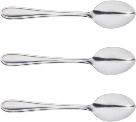 Amazon.com: Tradineur Set of 3 Stainless Steel Soup Spoons, Classic ...