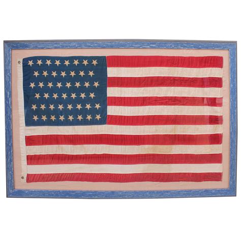 Monumental 46 Star Framed American Flag from 1909 at 1stDibs | where ...