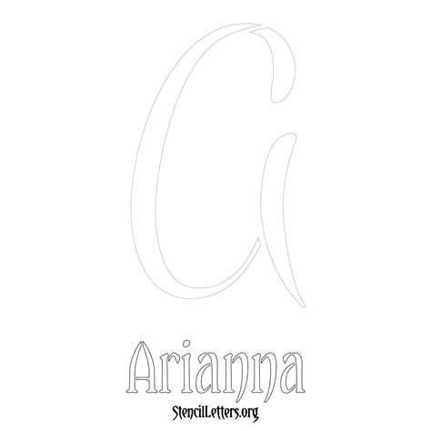 Arianna Free Printable Name Stencils with 6 Unique Typography Styles ...