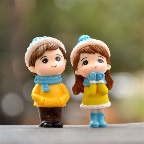 KTrading Winter Couple Doll Doll Decoration Boy Girl Showpiece ...