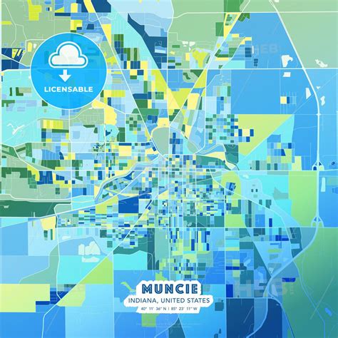 Muncie map print template – Artofit