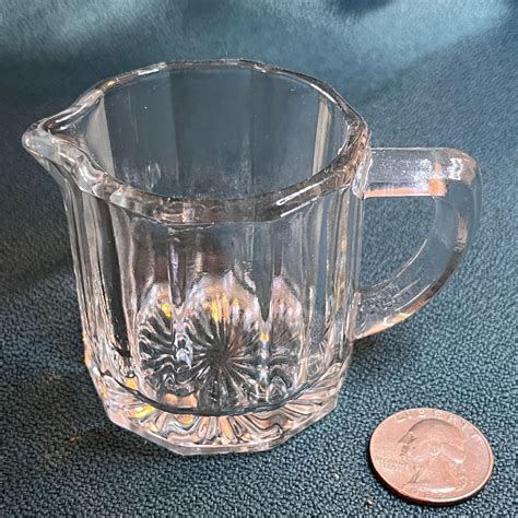 VINTAGE GLASS CREAMER/SYRUP PITCHER | EstateSales.org