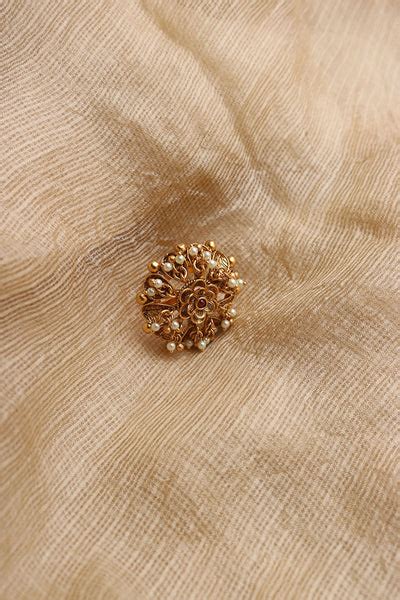 Antique Pearl Flower Finger Ring – zahana