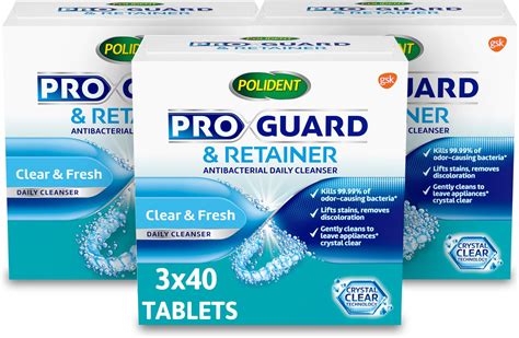 Amazon.com : Polident ProGuard & Retainer Cleaning Tablets, Mouth Guard ...