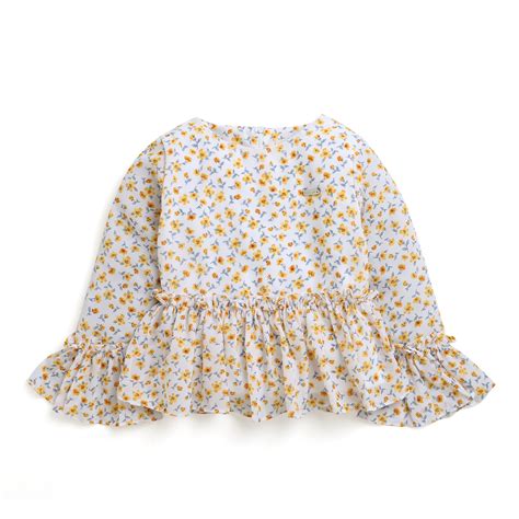 Tressel Floral Peplum Top for Girls – Casual & Party Wear – Tiny Girl