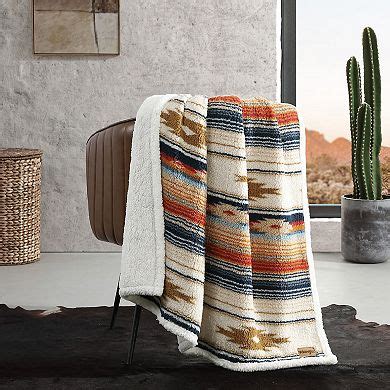 Wrangler Coyote Sands Beige Reversible Throw Blanket