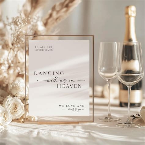 PRINTED + SHIPPED Dancing With Us in Heaven Sign, in Loving Memory Sign ...