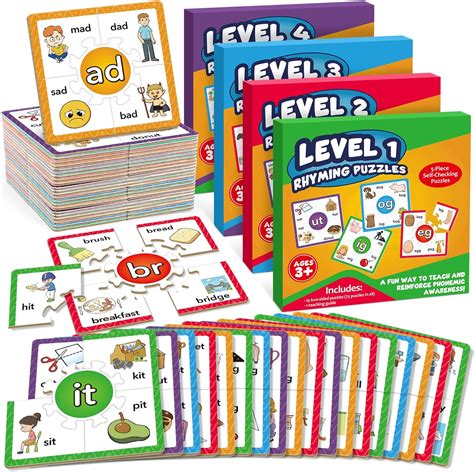 Amazon.com: Torlam Phonics Puzzle Cards Level 1-4, Learn to Read ...
