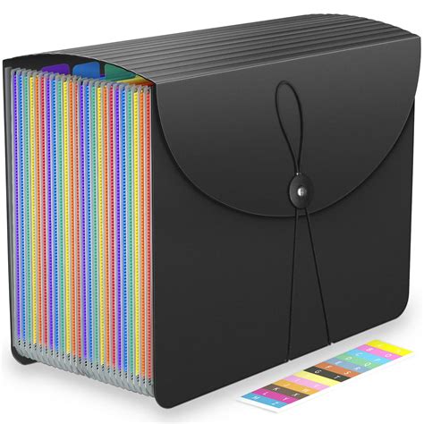 Expanding File Folder Accordian File Organizer 24 Pockets Document ...