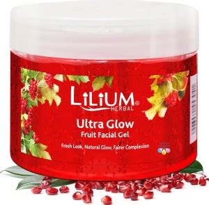 LILIUM Ultra Glow Fruit Facial Gel For Fresh Look Natural Glow Fairer ...