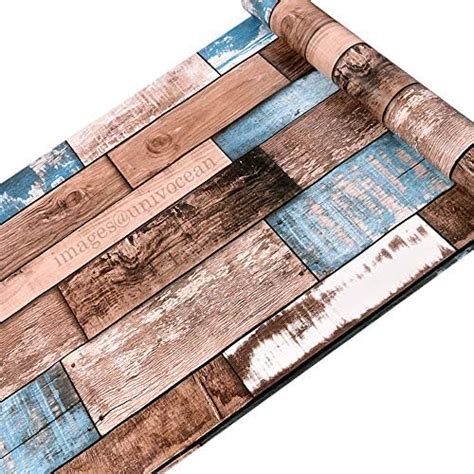 Univocean Rustic Wood Peel and Stick Home Wallpaper, 3D Pattern Self ...