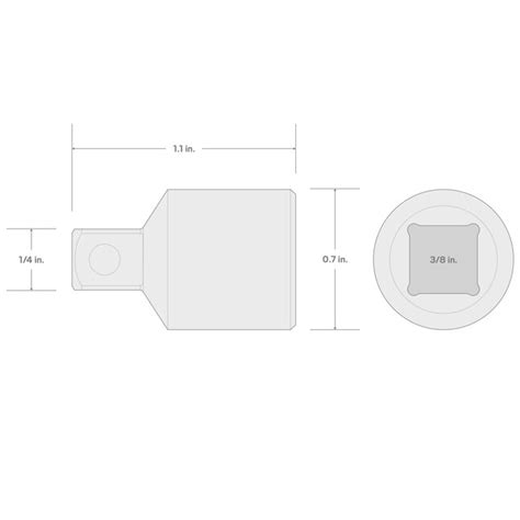 TEKTON 3/8-in to 1/4-in Standard Socket Reducer SHA13100 at Lowes.com