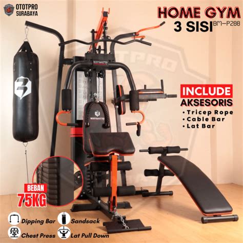 Promo Home Gym 3 Sisi BM-P288 + Sandsack |Bodymaster |Homegym |Gym ...