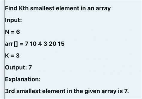 Image result for KTH Smallest Element in Array