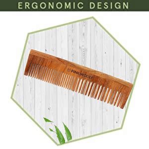 Buy Pink Woolf Handmade Neem Wooden Hair Combs for Women & Men (COMBO ...