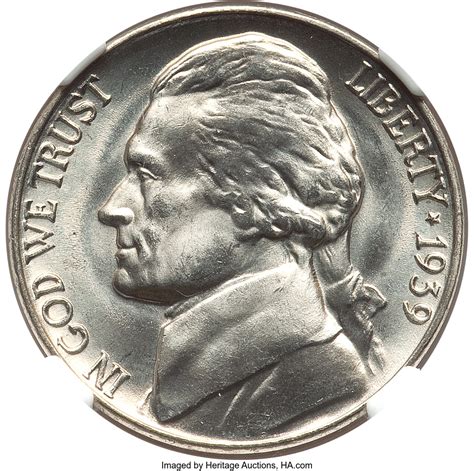 1939 5C Reverse of 1940 MS68 Five Full Steps NGC. The Reverse of | Lot ...